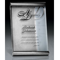 Silver Scrolls Cast Resin Plaque (5"x8")